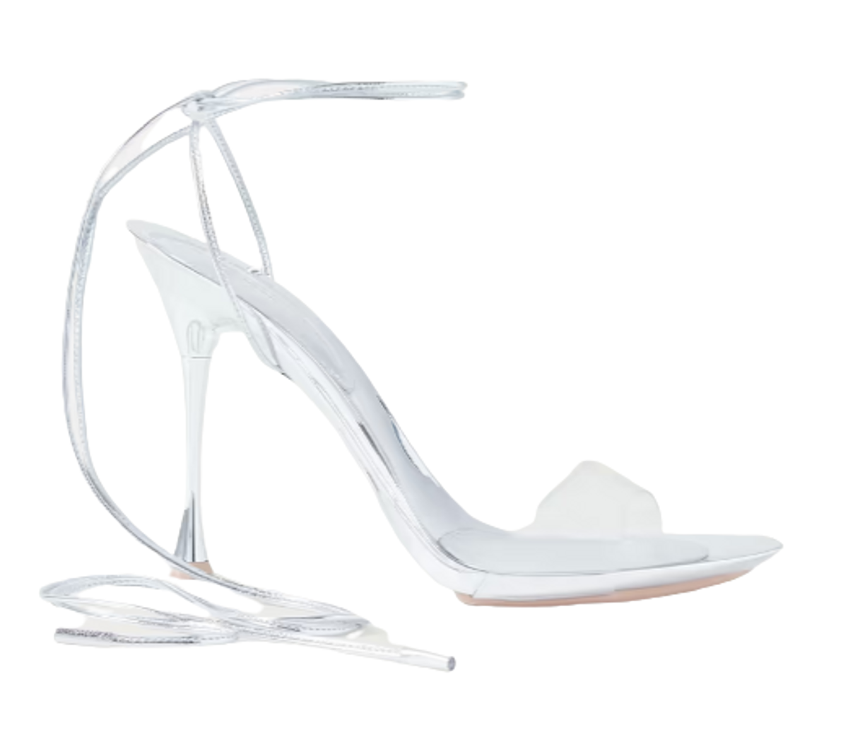 Gianvito Rossi Spice Glass 95 Metallic Leather Sandals