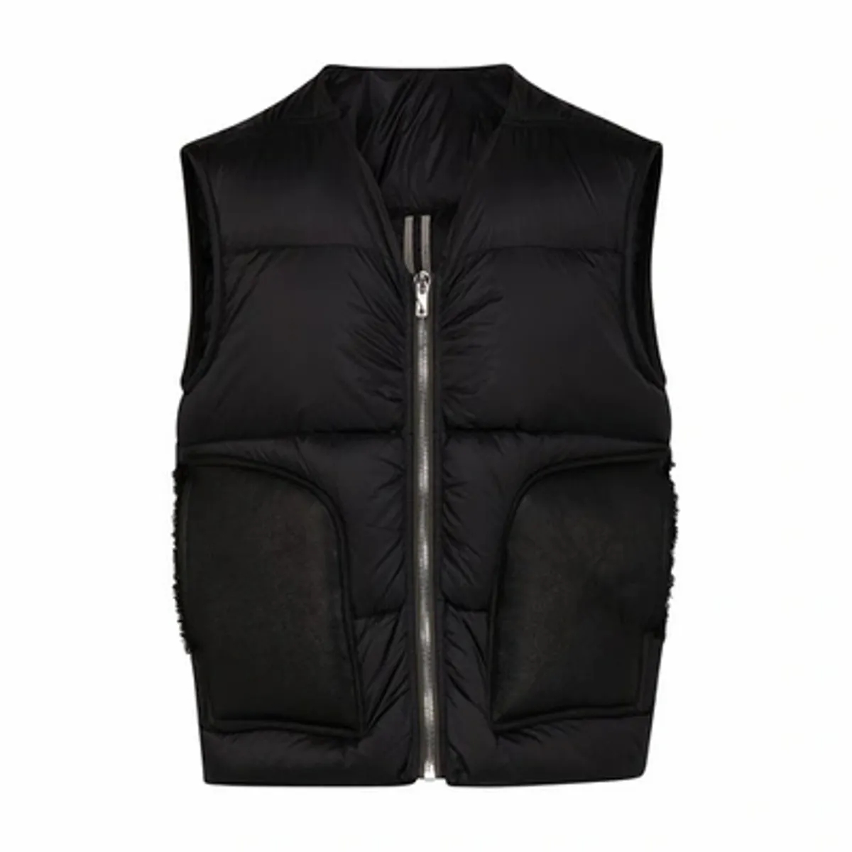 Rick Owens Cargo Sleeveless Puffer Jacket