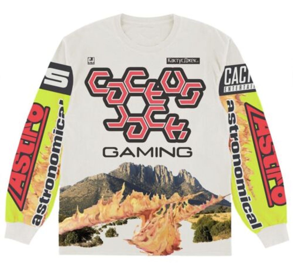 Travis Scott Merch × Fortnite Merch Cactus Jack Gaming LS Jersey