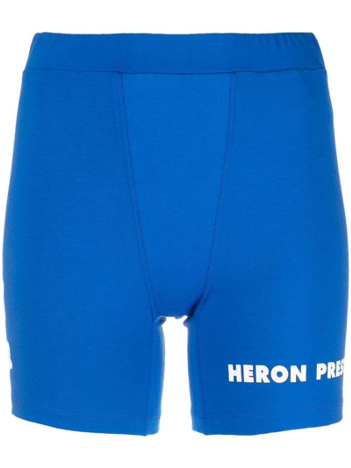 Heron Preston Flaming Skull Cycling Blue Shorts