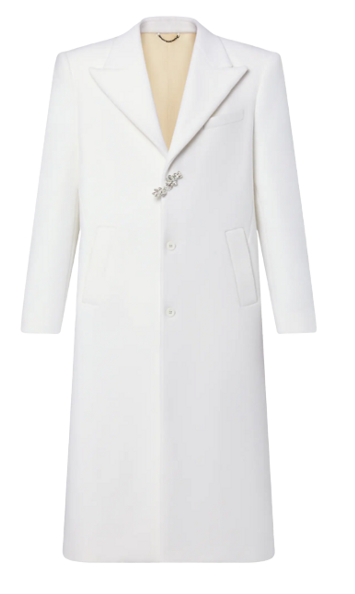 Louis Vuitton White Shoulder Coat