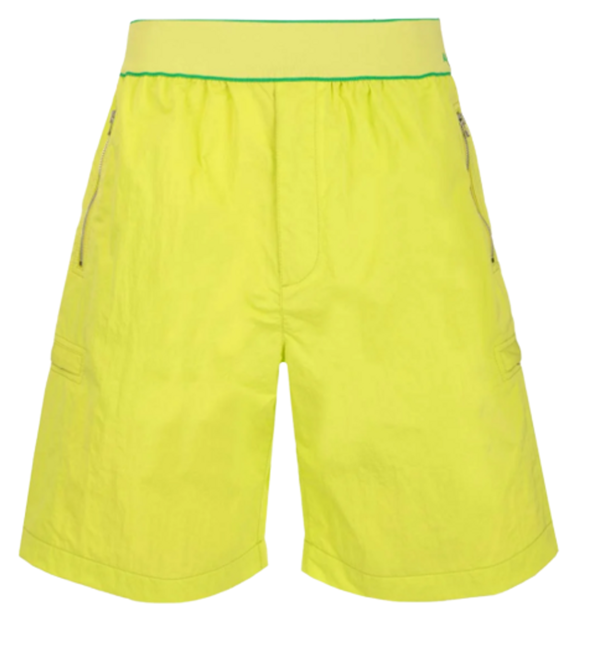Bottega Veneta Contrasting Trim Yellow Detail Shorts