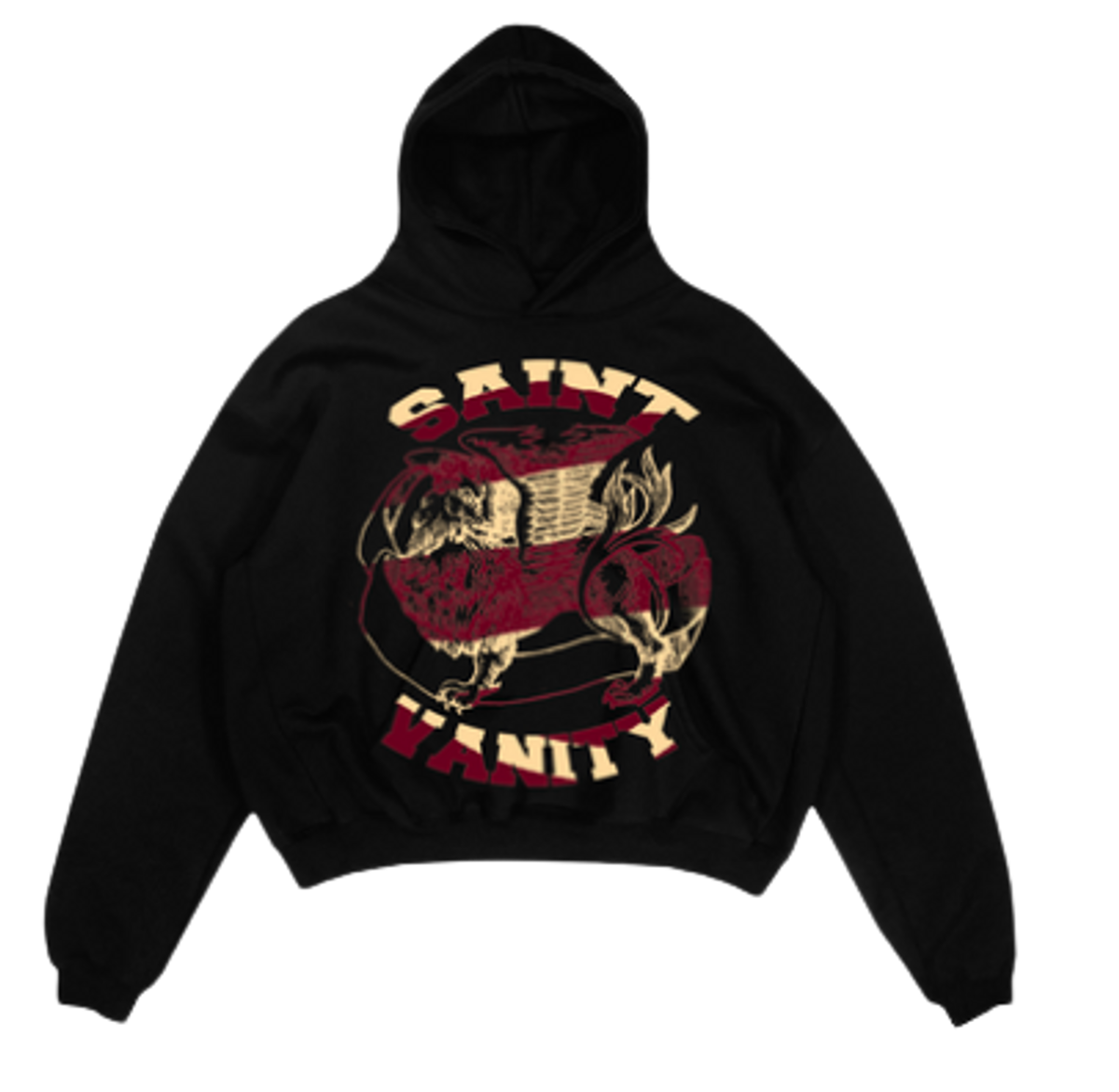 Saint Vanity Cream Wine Hoodie