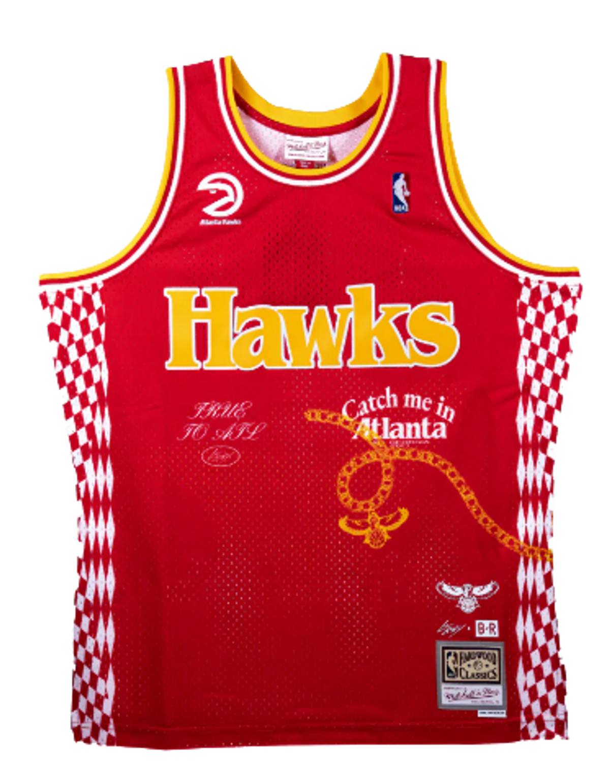 Atlanta Hawks × Lil Baby Merch Red Logo Jersey
