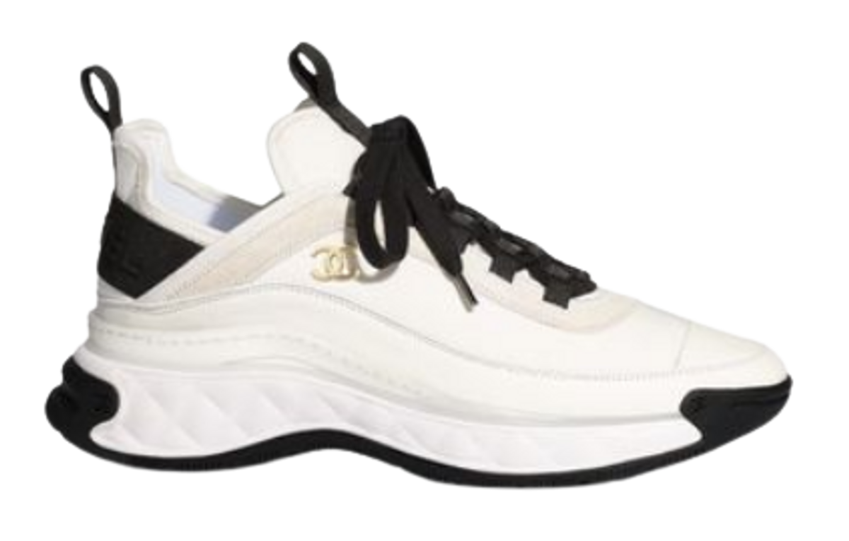 Chanel Suede Blended Leather Sneakers