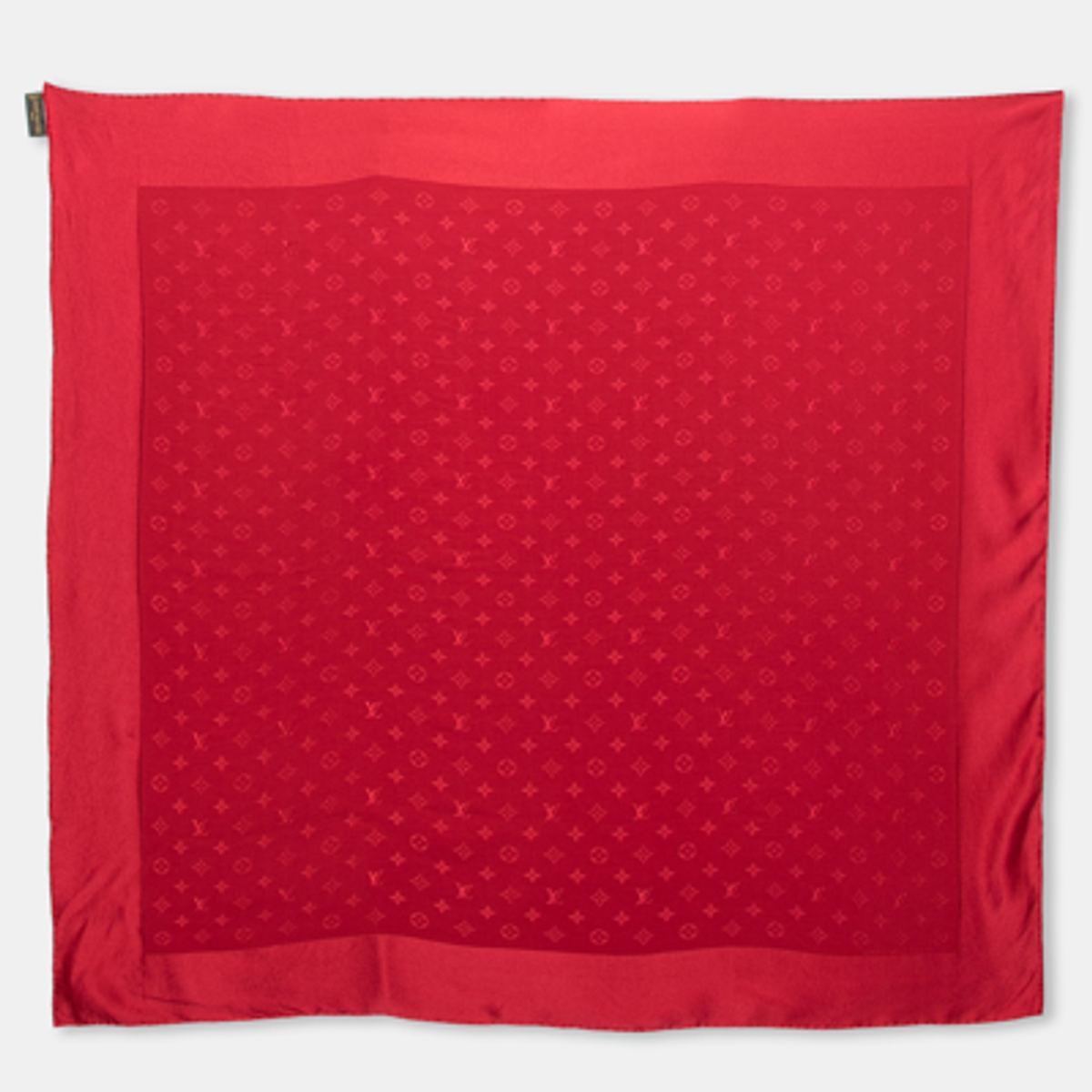 Louis Vuitton Pre-owned Dark Red Monogram Jacquard Silk Scarf