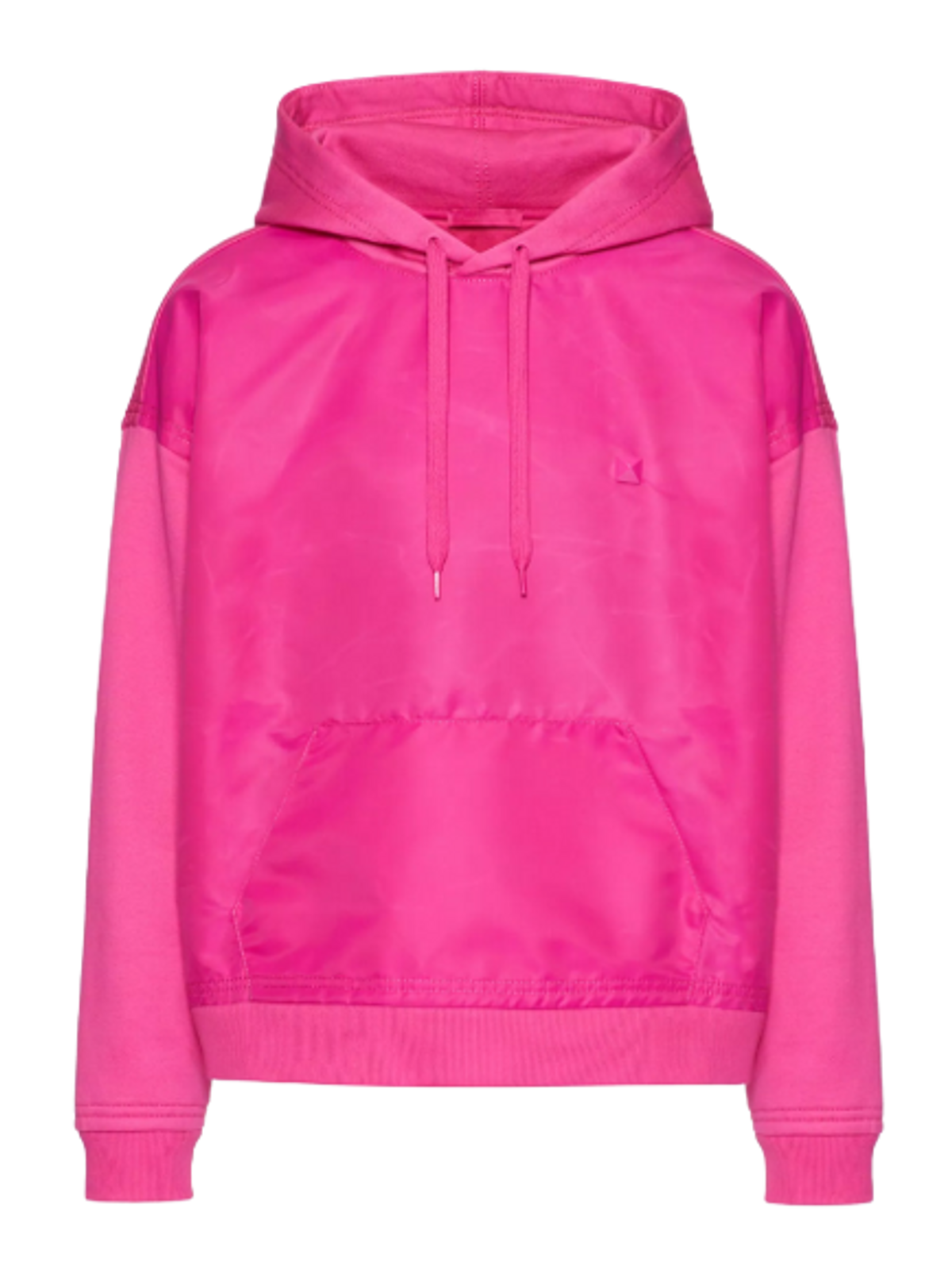 Valentino Nylon Panel Pink Cotton Sweatshirt
