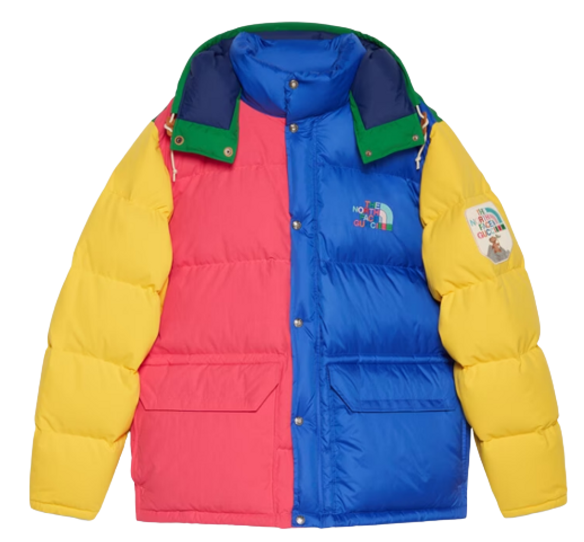 Gucci × The North Face Down Yellow Blue Jacket