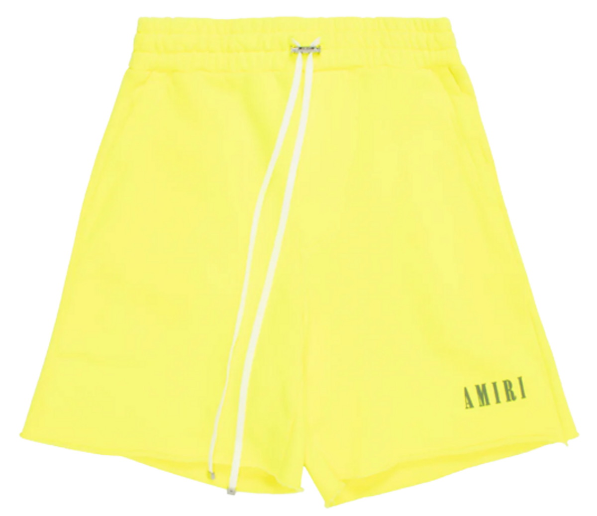 Amiri Drawstring Yellow Logo Shorts