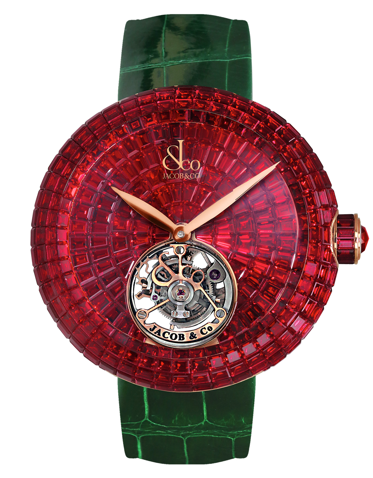 Jacob & Co. Brilliant Flying Tourbillon Baguette Ruby Watch