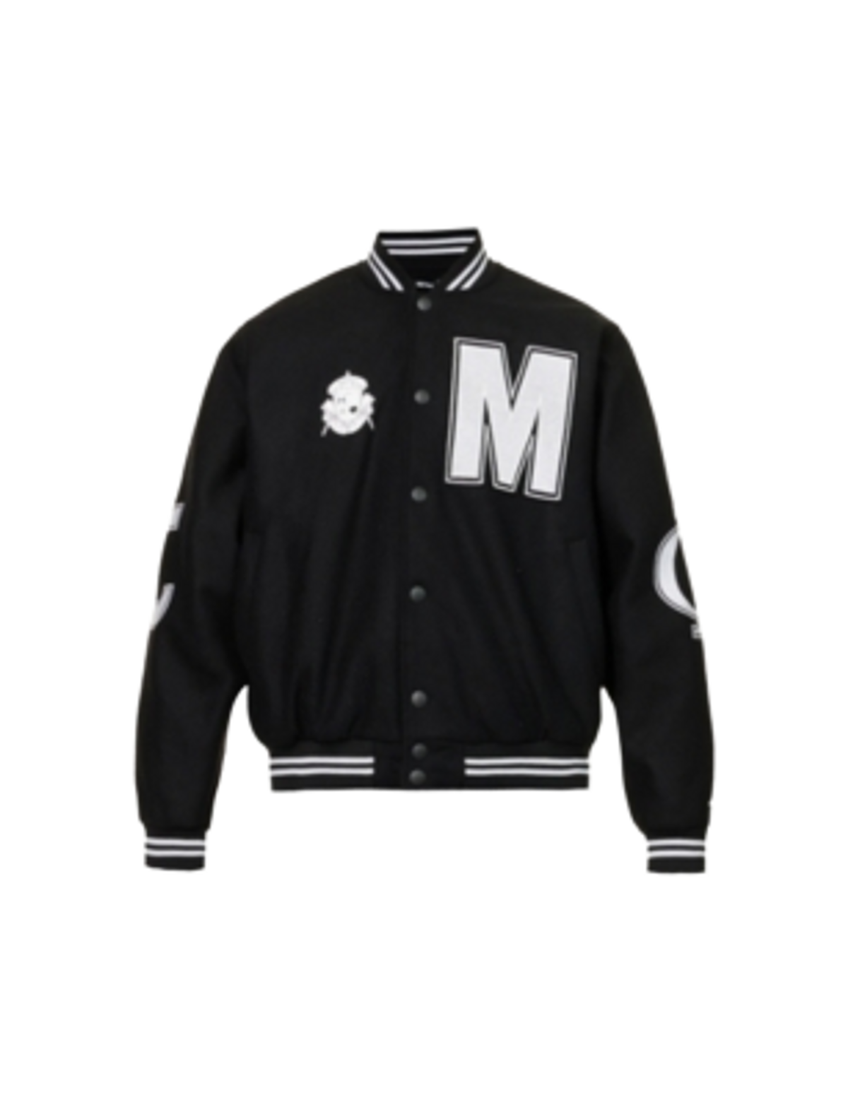 MSFTSrep Mystery School Applique Wool Blend Varsity Jacket