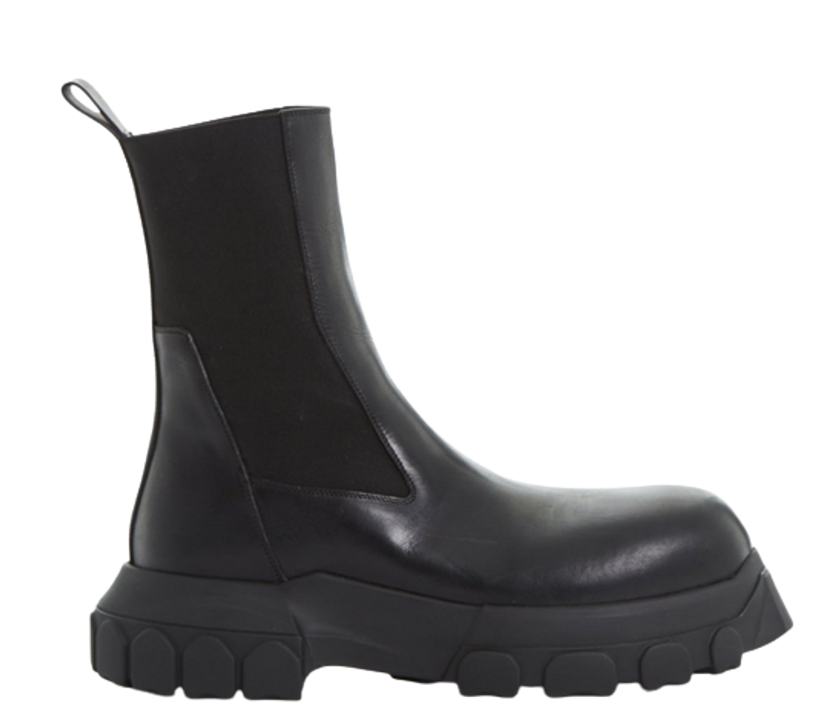 Rick Owens Strobe Beatled Black Boots