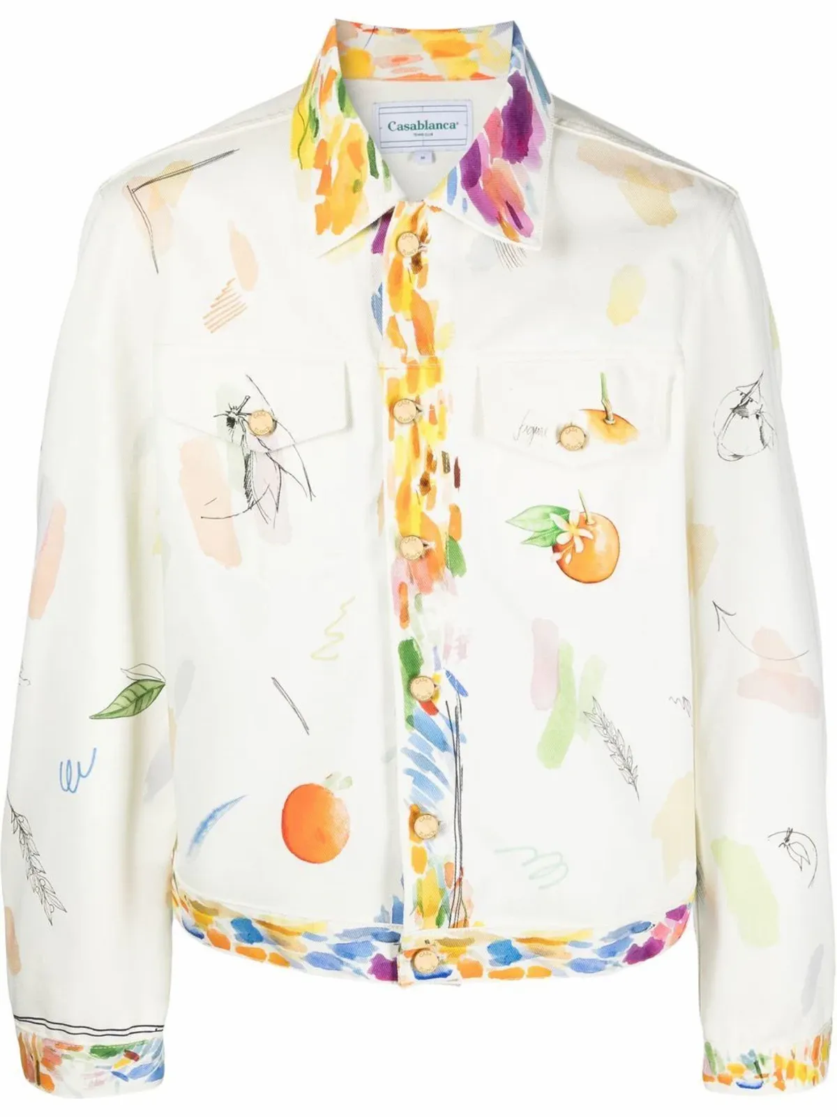 Casablanca White Work In Progress Denim Jacket