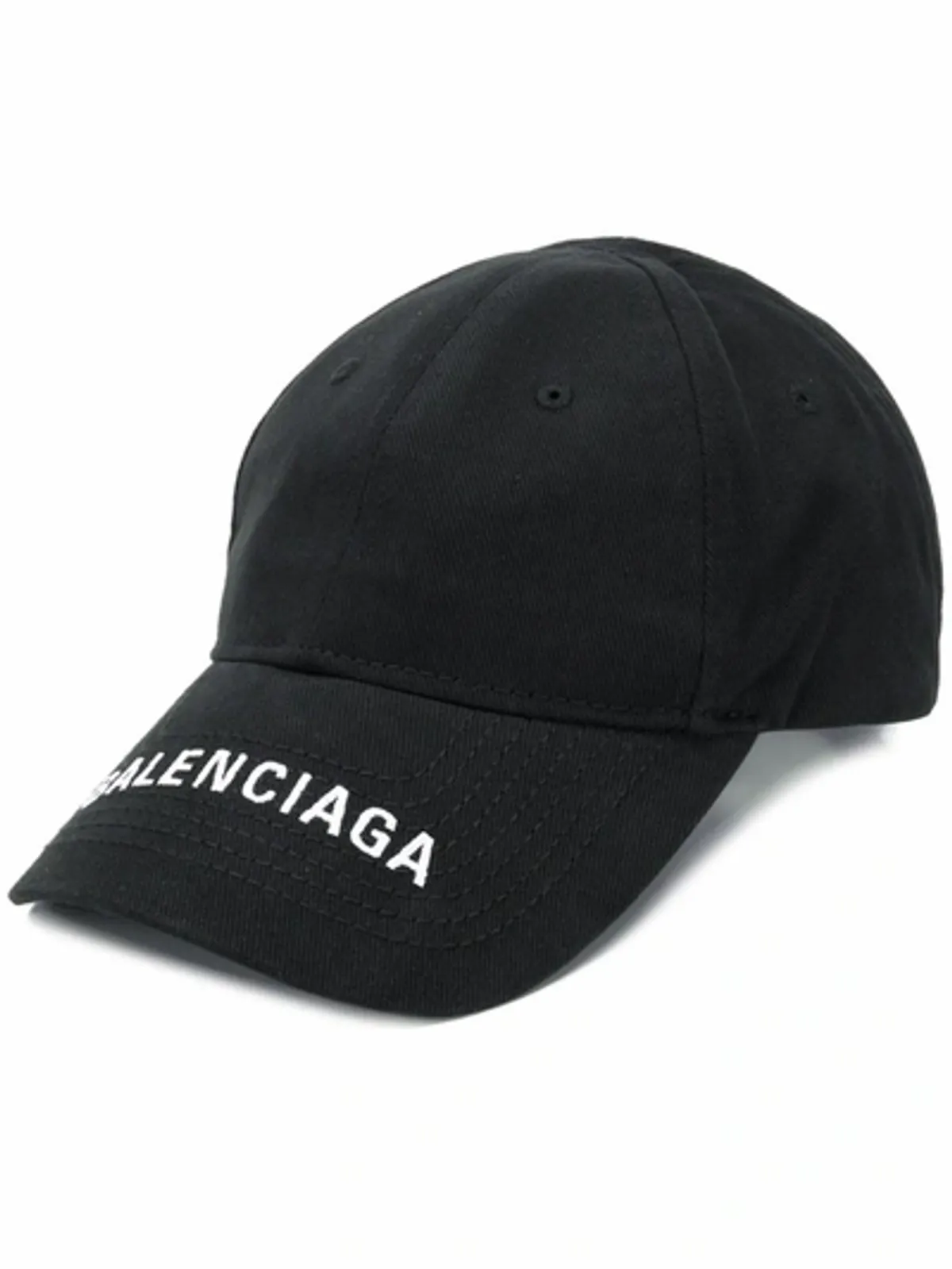 Balenciaga Logo Embroidered Black Cap