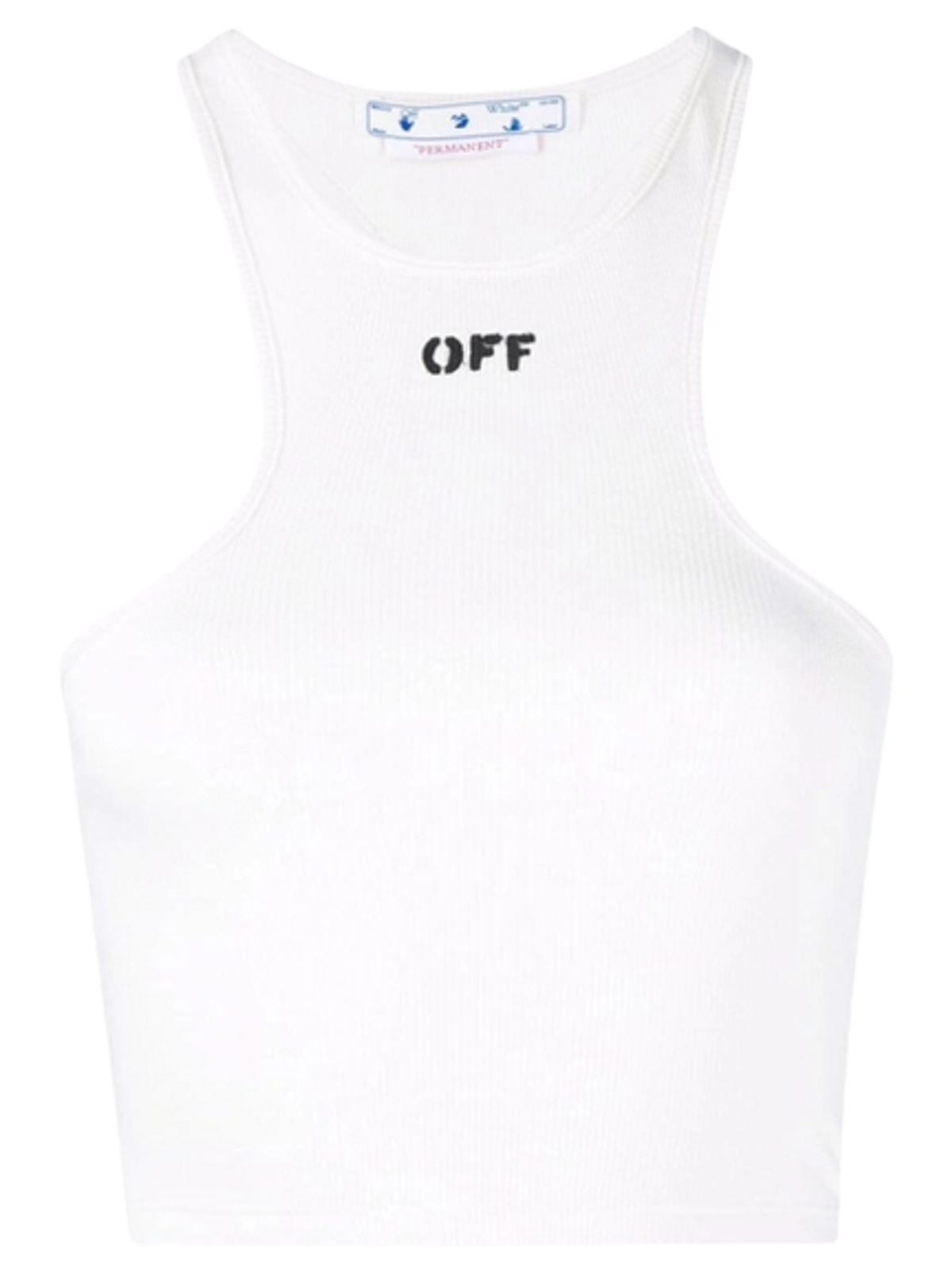 Off-White Ribbed Light Green Rowing Top