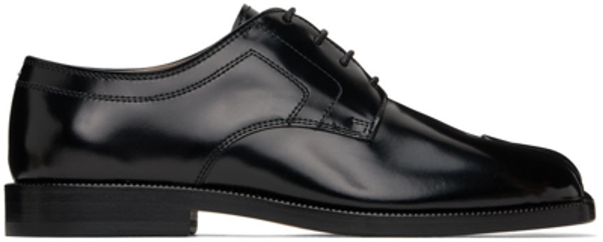 Maison Margiela Black Leather Tabi Oxfords