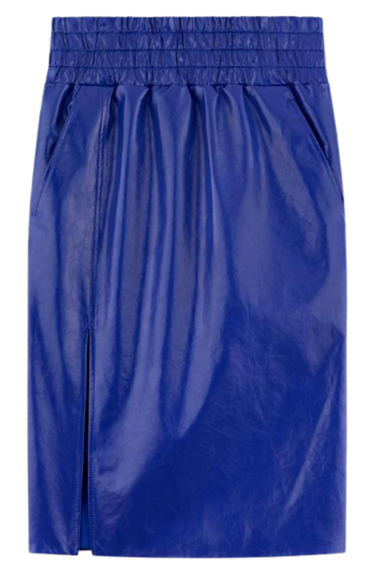 Tom Ford Shiny Textured Leather Midi Skirt