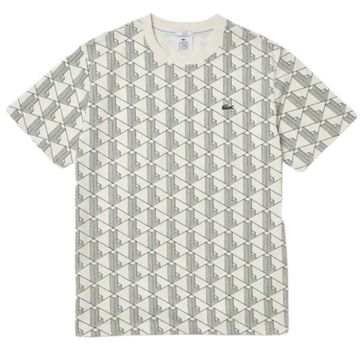 Lacoste Monogram Print Cotton T-Shirt