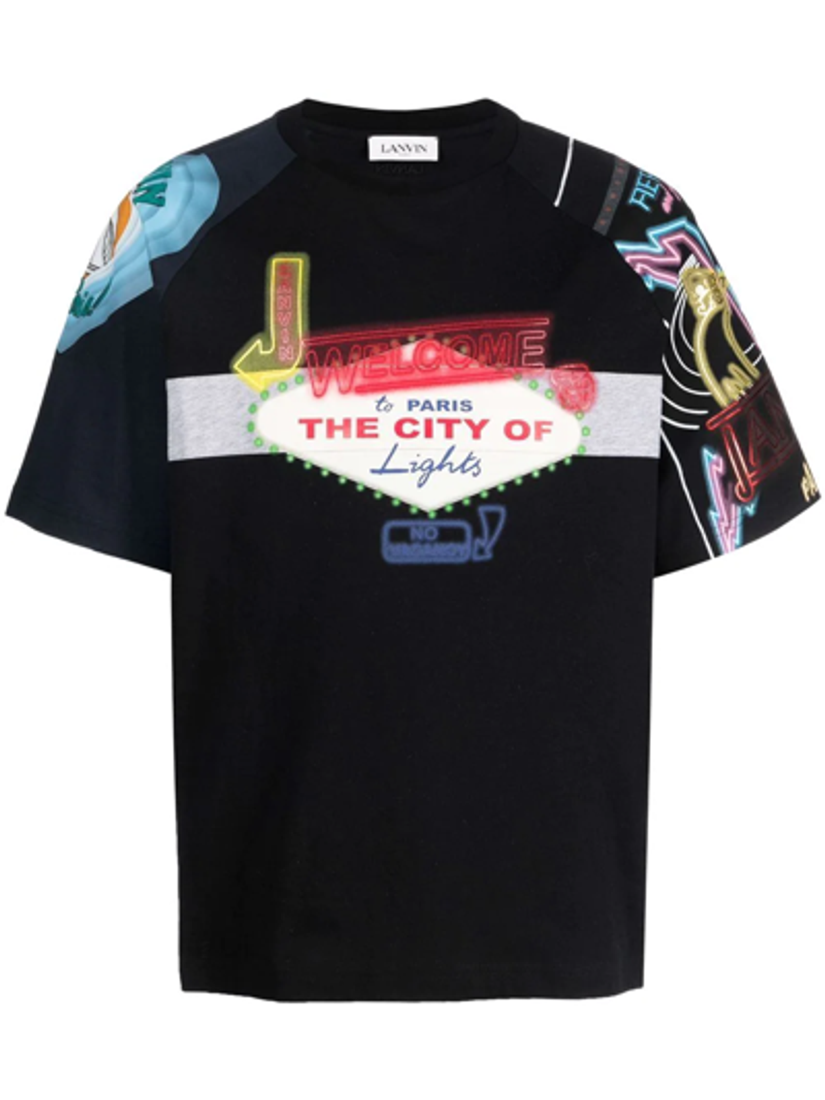 Lanvin Tshirt Leopard Logo Black main image 1