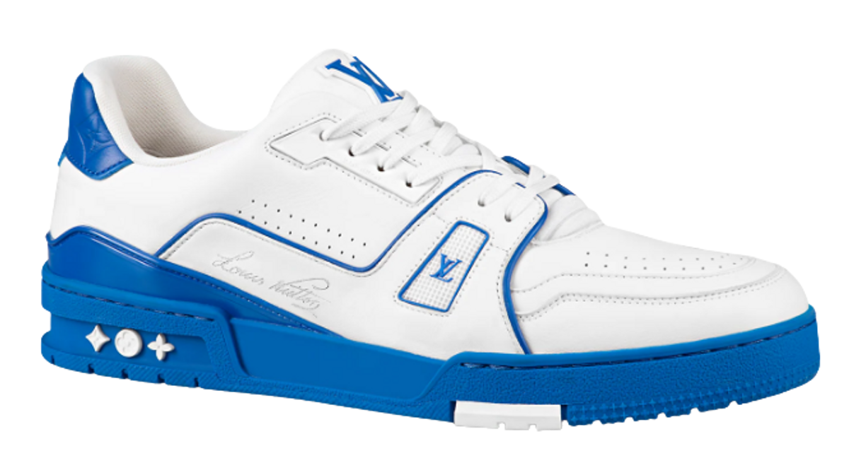 Louis Vuitton Trainer White Blue Sneakers
