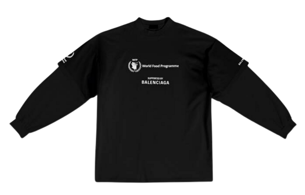 Balenciaga Black Long Sleeve Logo T-Shirt