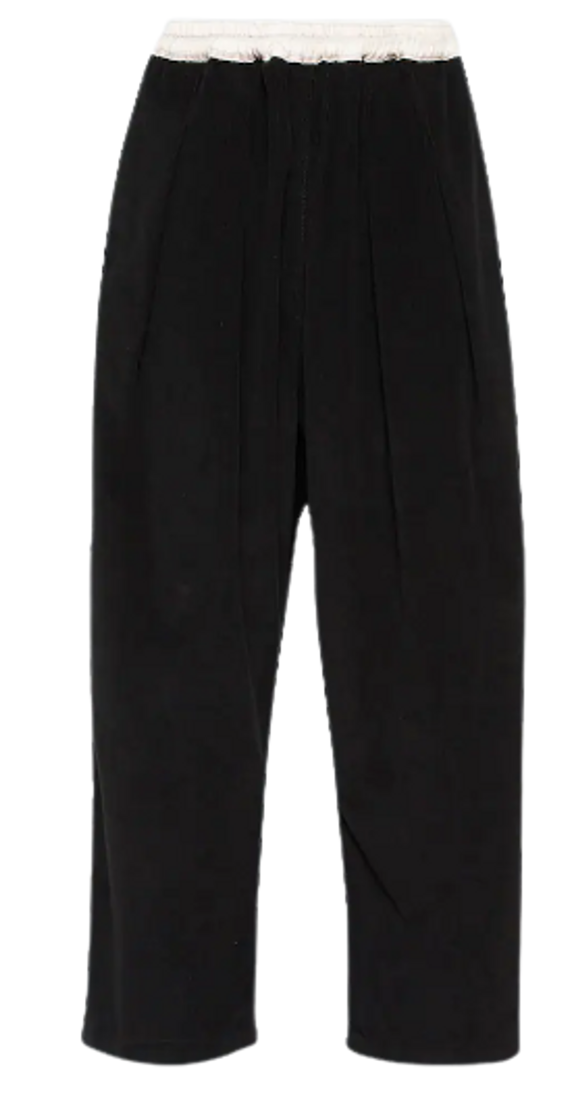 Maison Margiela Pleated Corduroy Black Wide Leg Pants