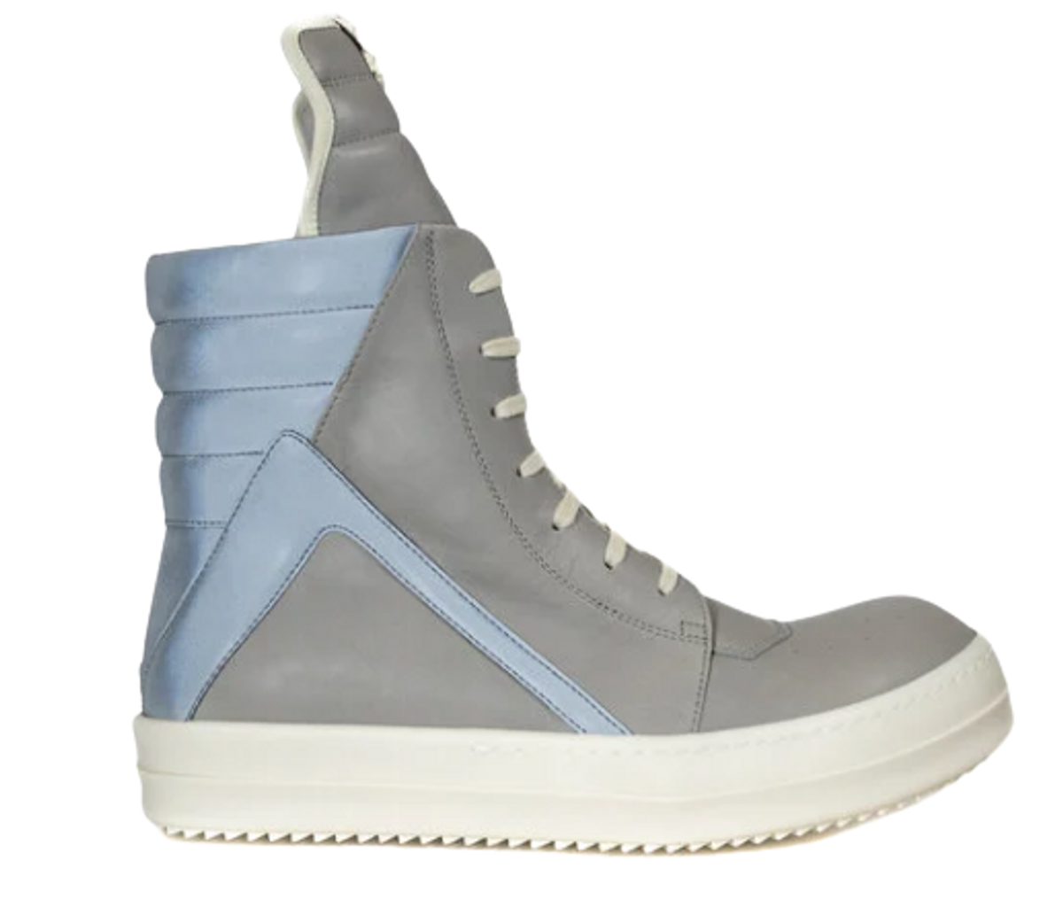 Rick Owens Geobasket Reflective Leather Sneakers