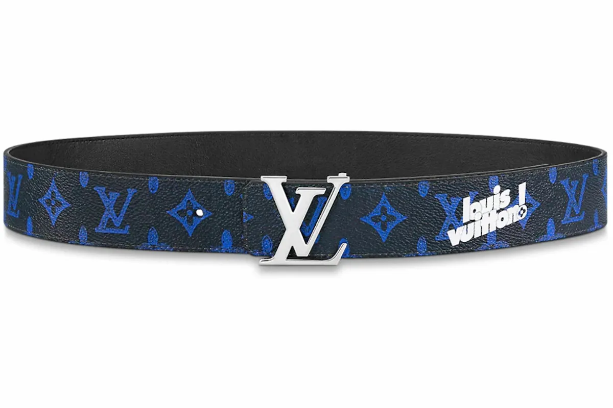 Louis Vuitton LV Initiales 40MM Reversible Belt Monogram Blue