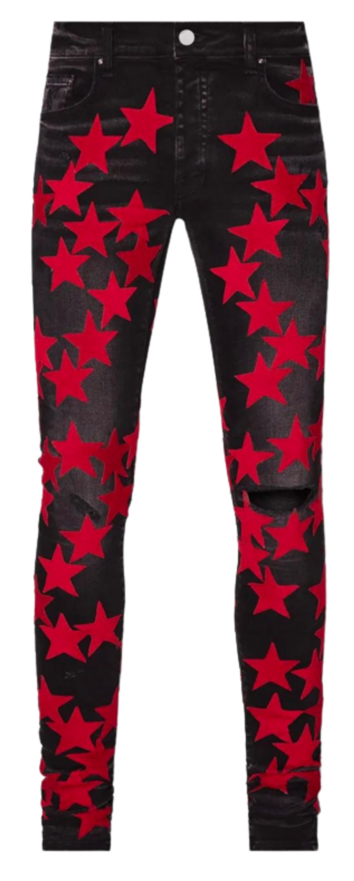 Amiri × Chemist Red Star Ultra Suede Aged Black Jeans