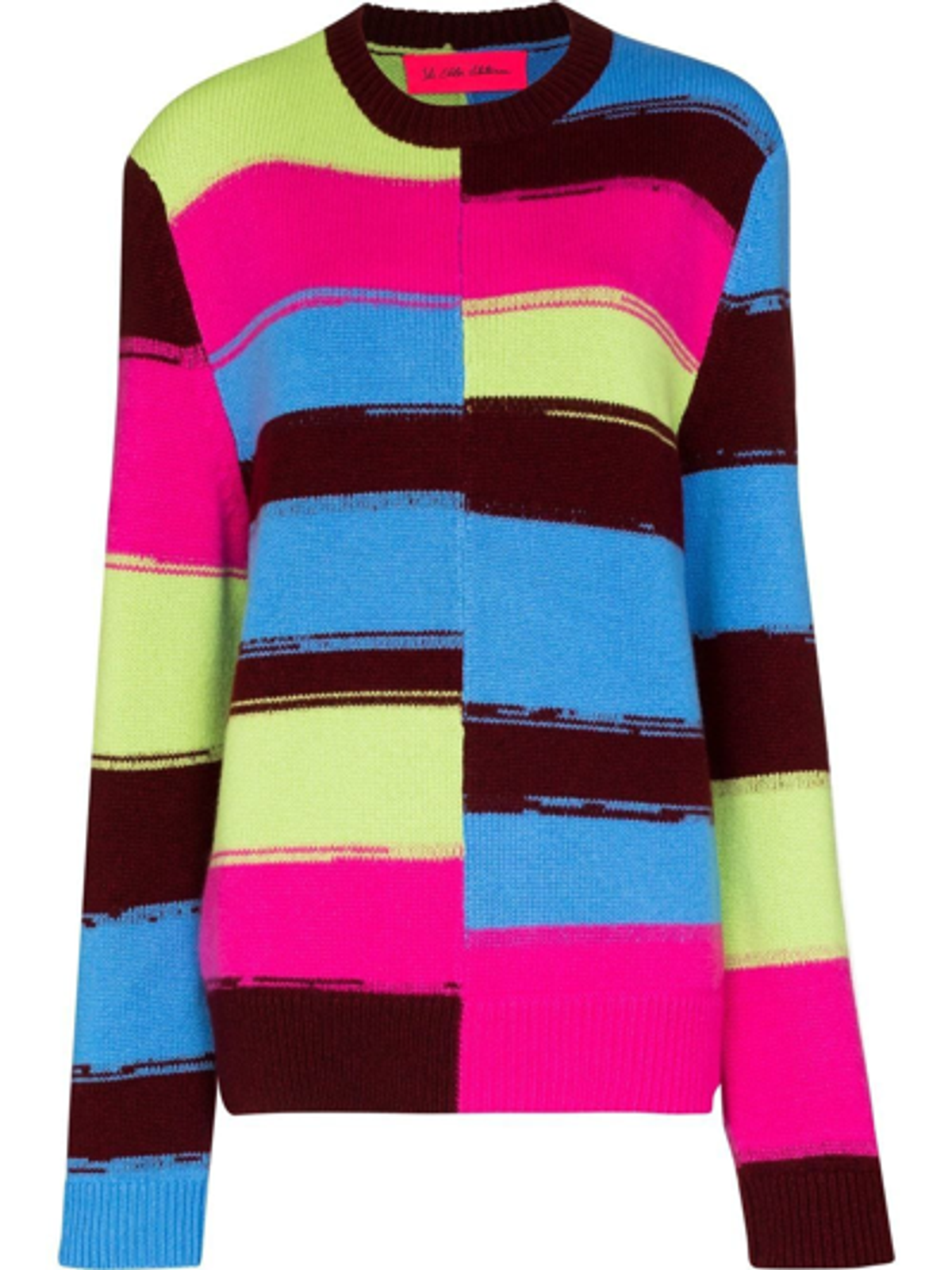 The Elder Statesman Scarf Stripe Cashmere Sweater