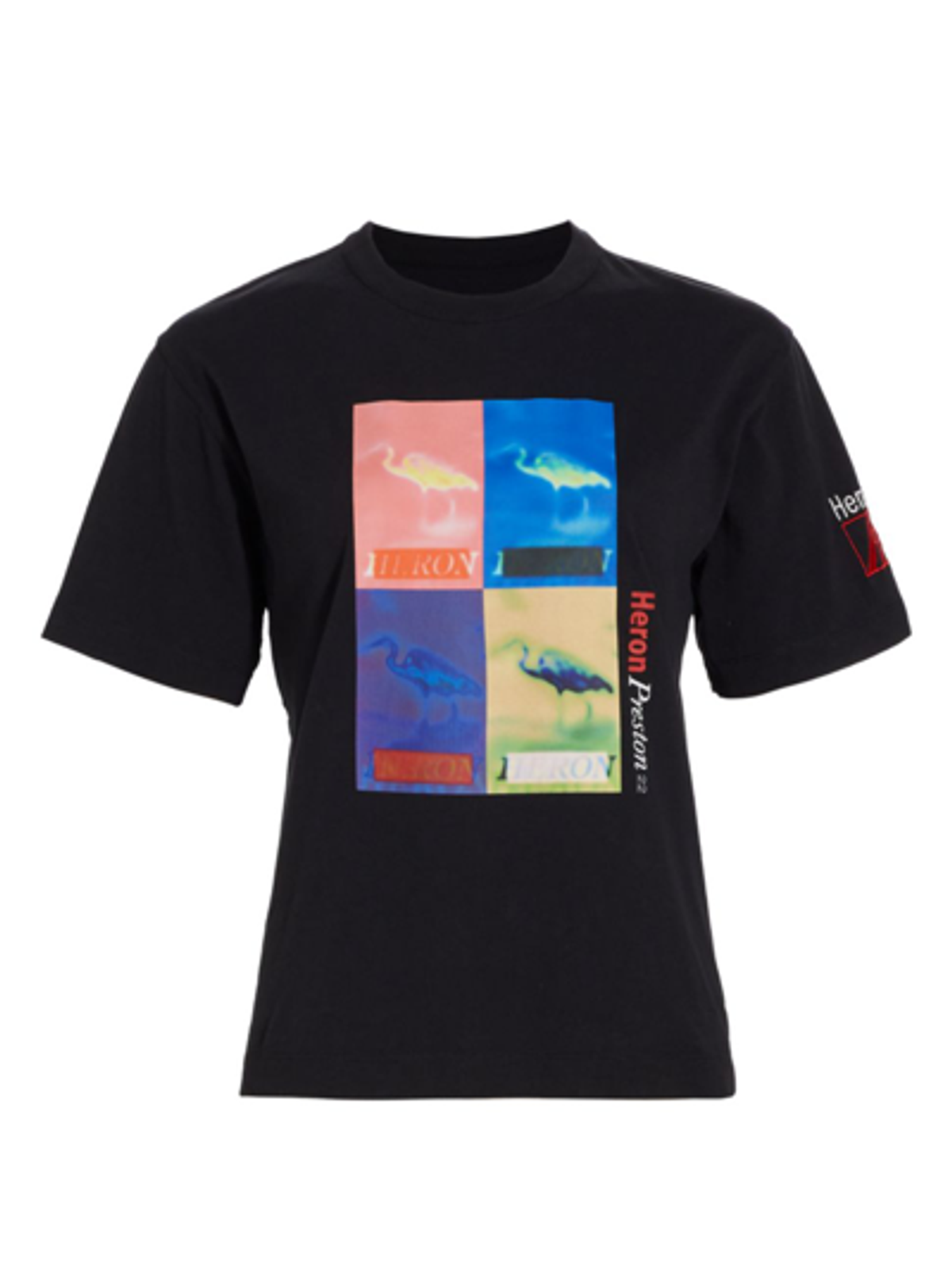Heron Preston Graphic-printed Embroidered Cotton T-shirt In Black