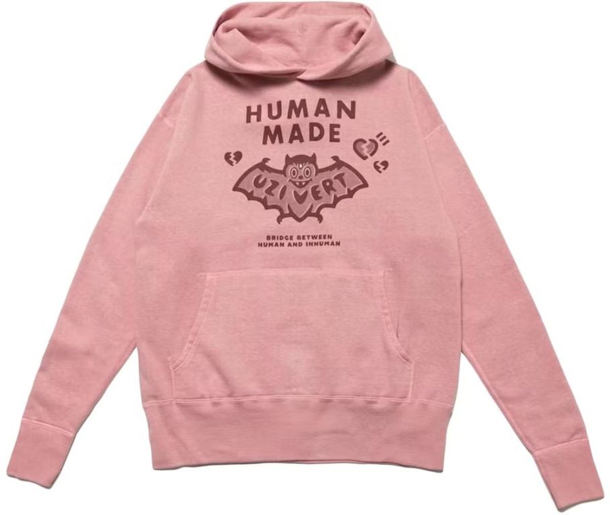 Human Made × Lil Uzi Vert Merch Logo Pink Hoodie