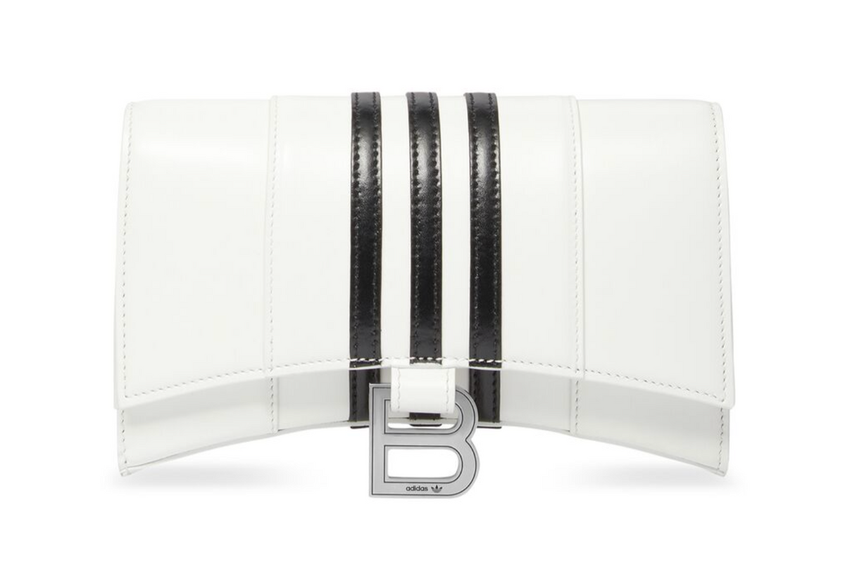 Adidas × Balenciaga Hourglass Wallet With Chain Box Optic White