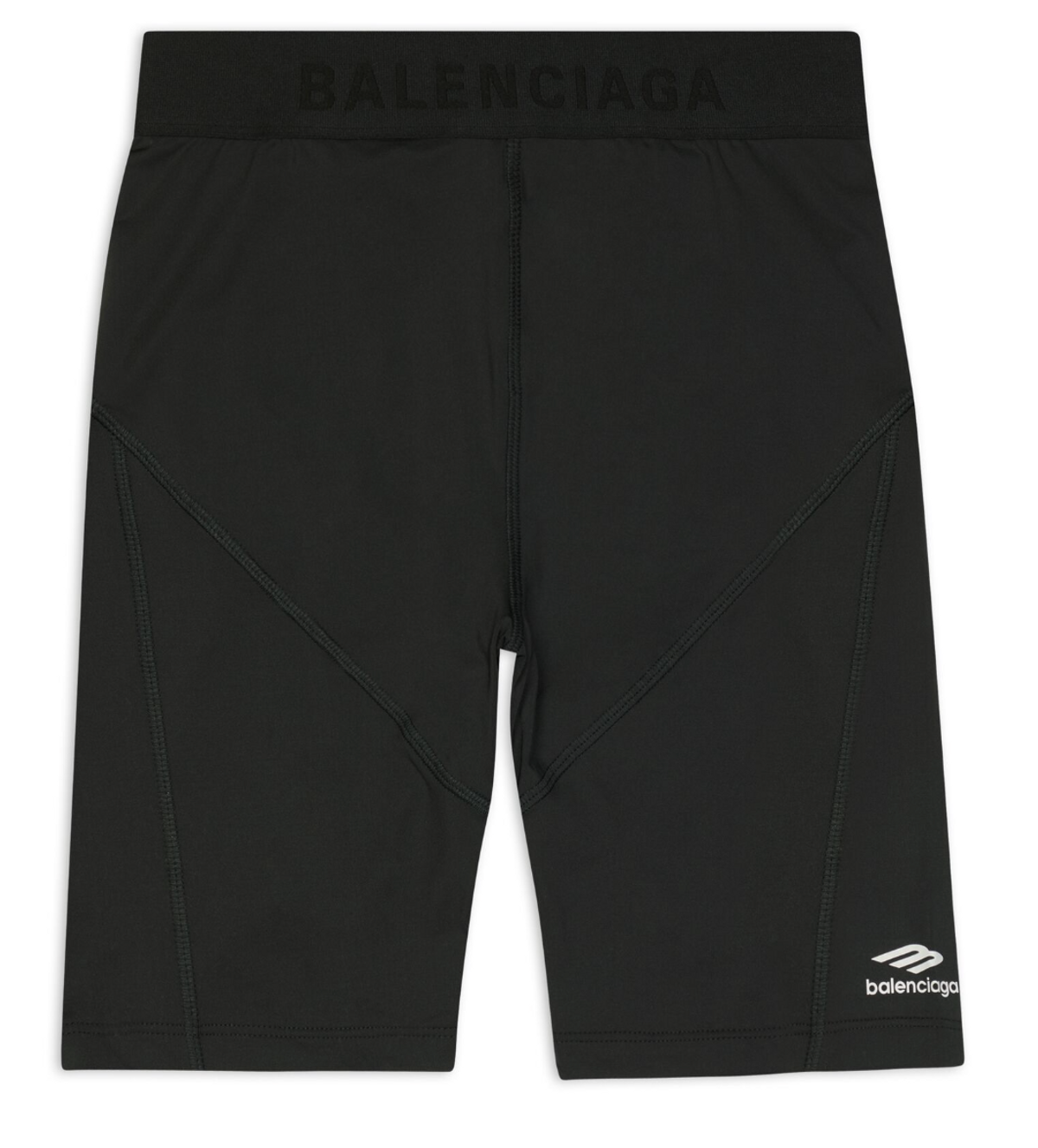Balenciaga 3B Sports Icon Athletic Cut Black Shorts