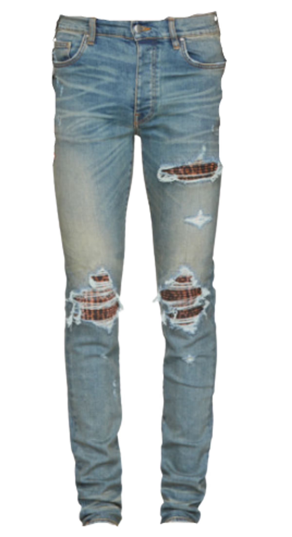 Amiri Classic Indigo Mx1 Animal Print Patch Jeans