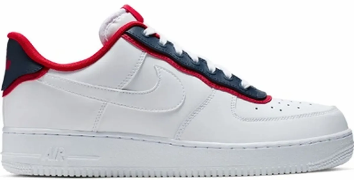 Nike White And Obsidian Air Force 1 Low Double Layerd Sneakers