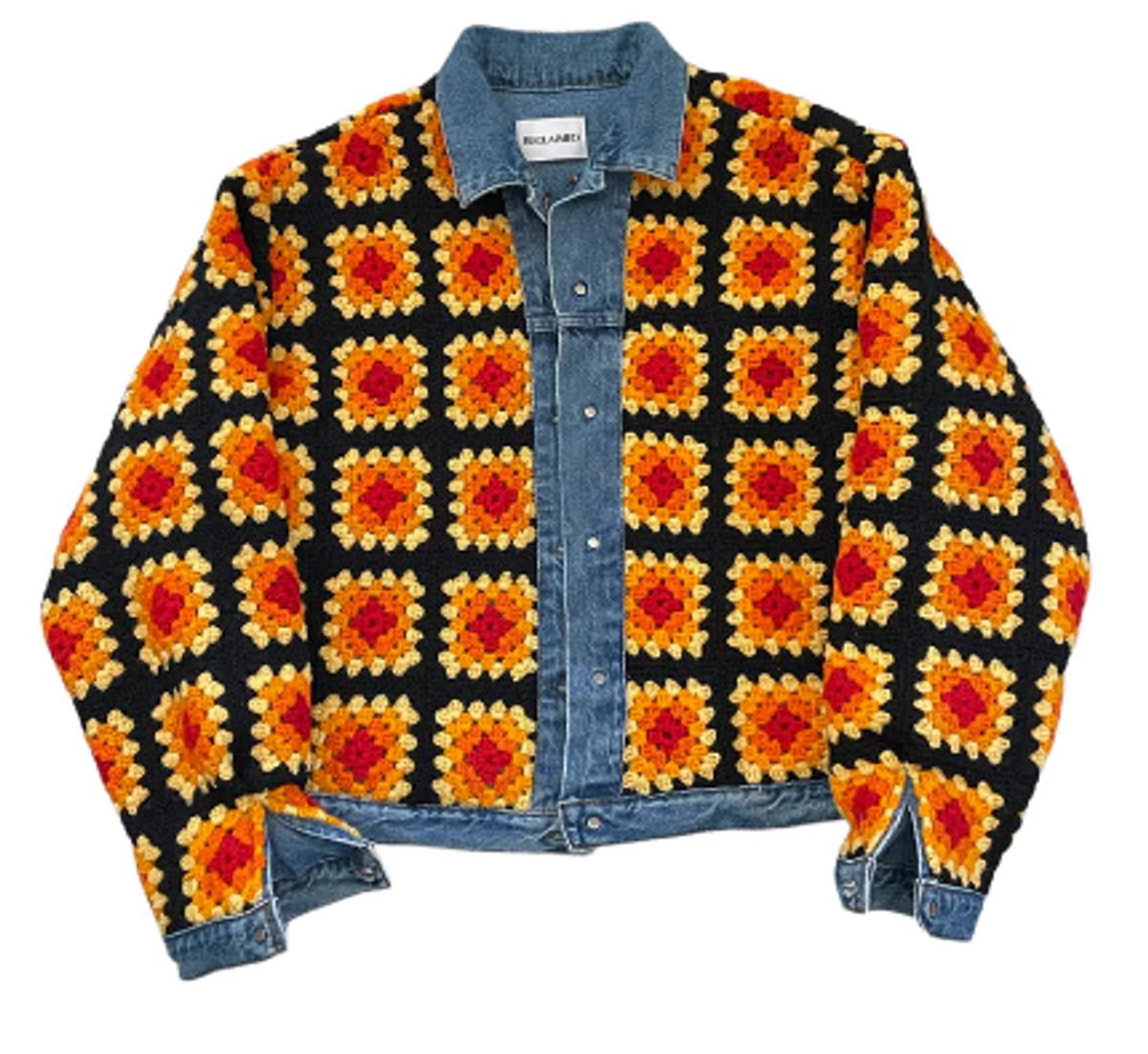 Reclaimed Reversible Crochet Trucker Jacket