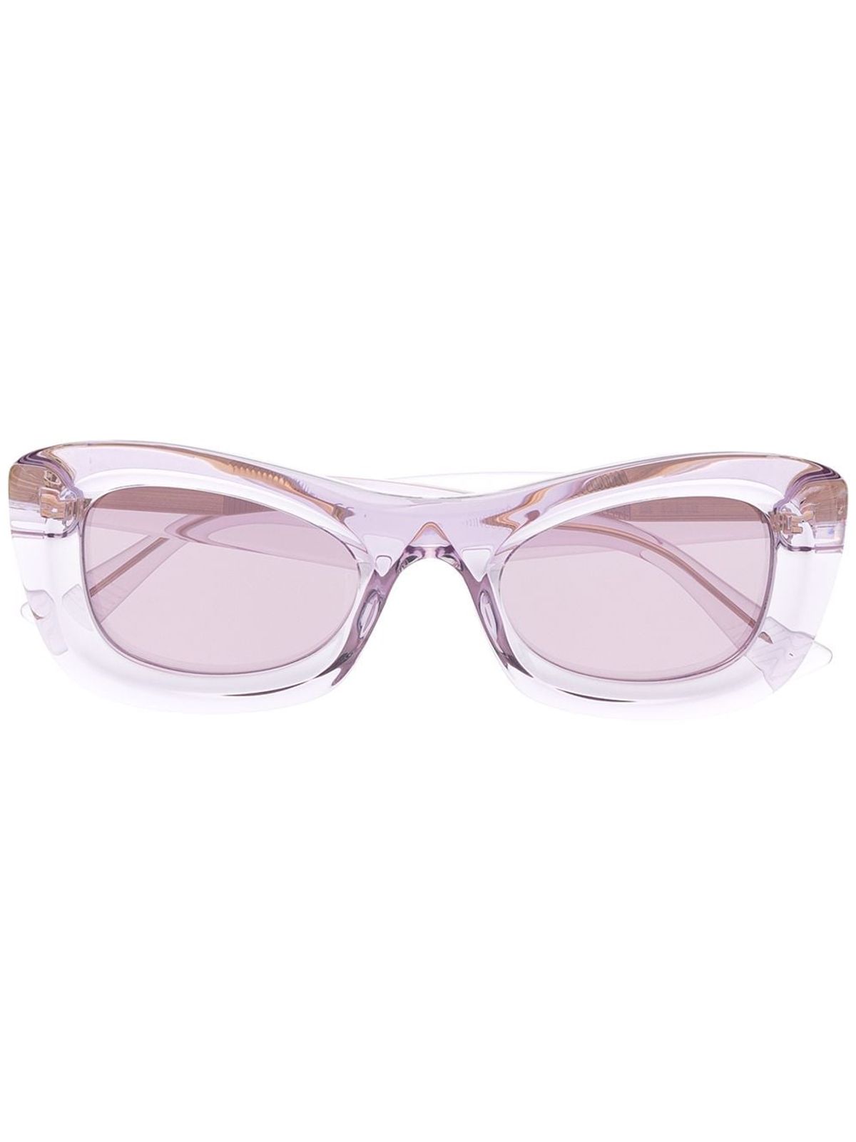 Bottega Veneta Transparent Rectangle-Frame Sunglasses