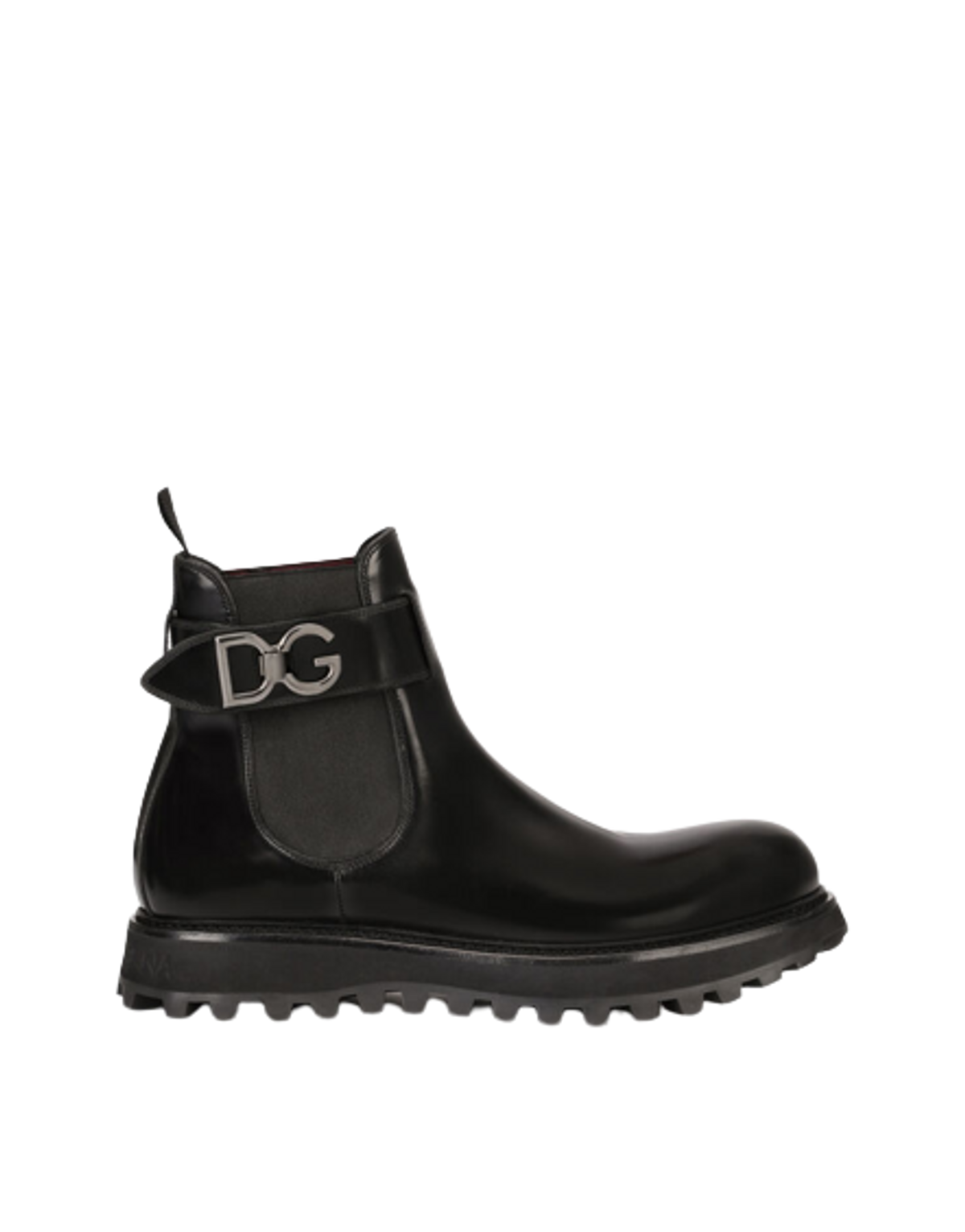 Dolce & Gabbana Black Brushed Calfskin Ankle Boots