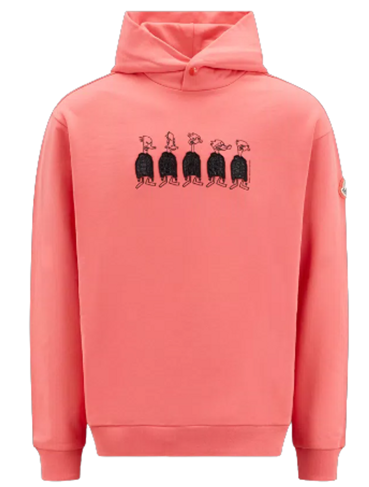 Moncler Sun Kissed Coral Duck Motif Hoodie
