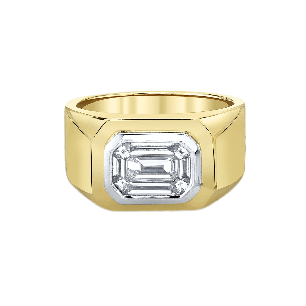 Logan Hollowell Mosaic Diamond Center Signet Ring