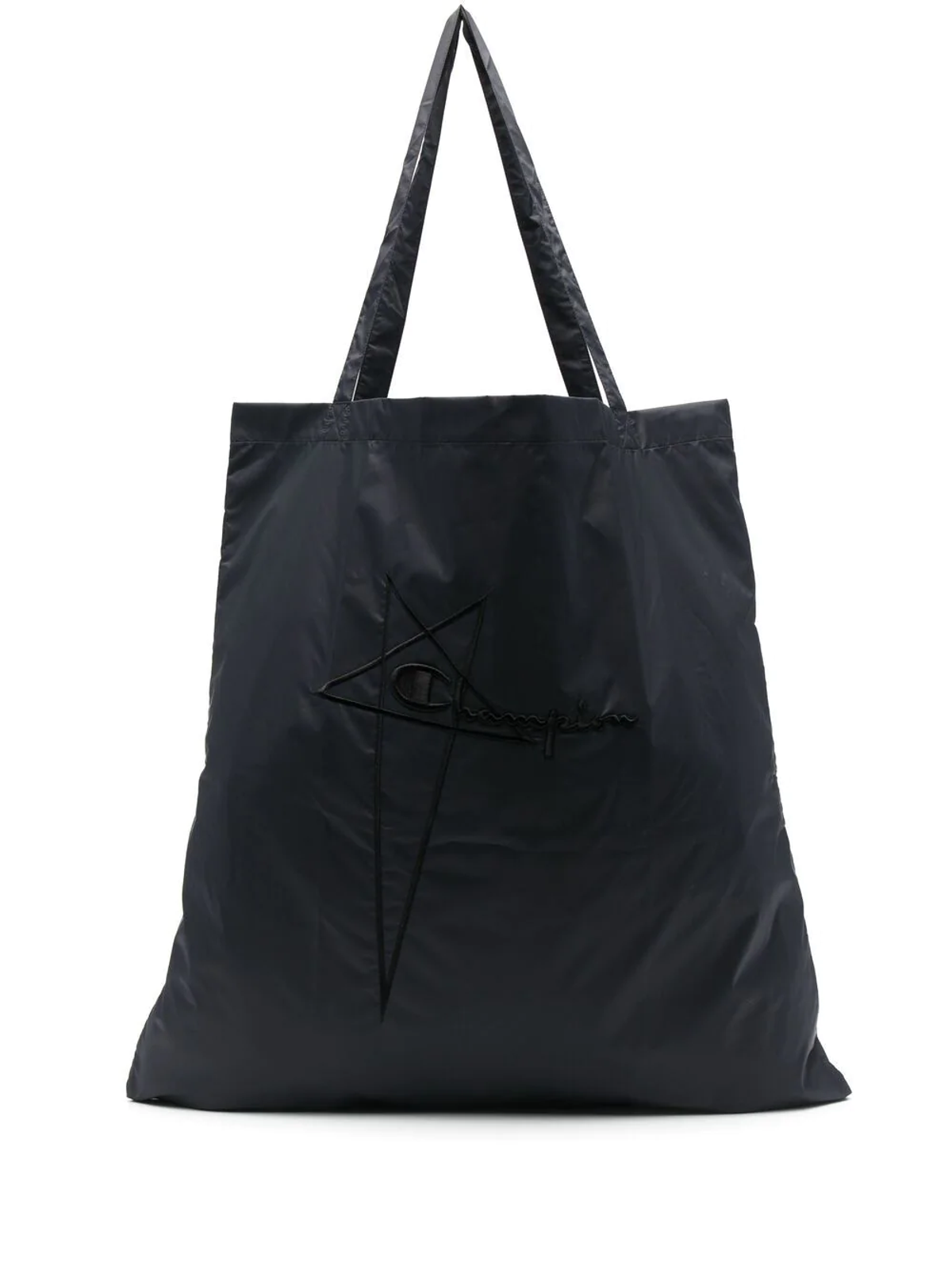 Rick Owens Black Shopper With Logo