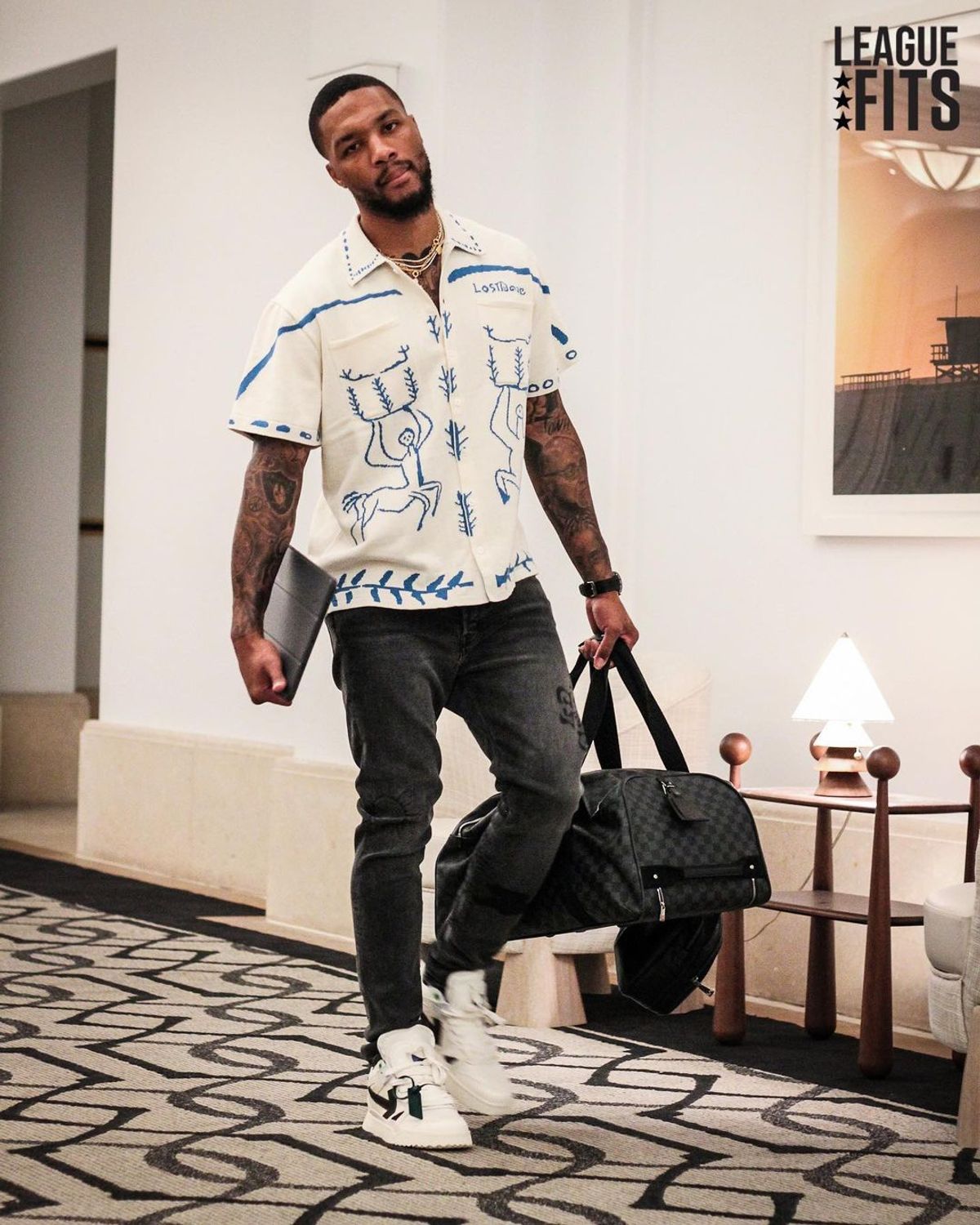 damian lillard wearing dame 5