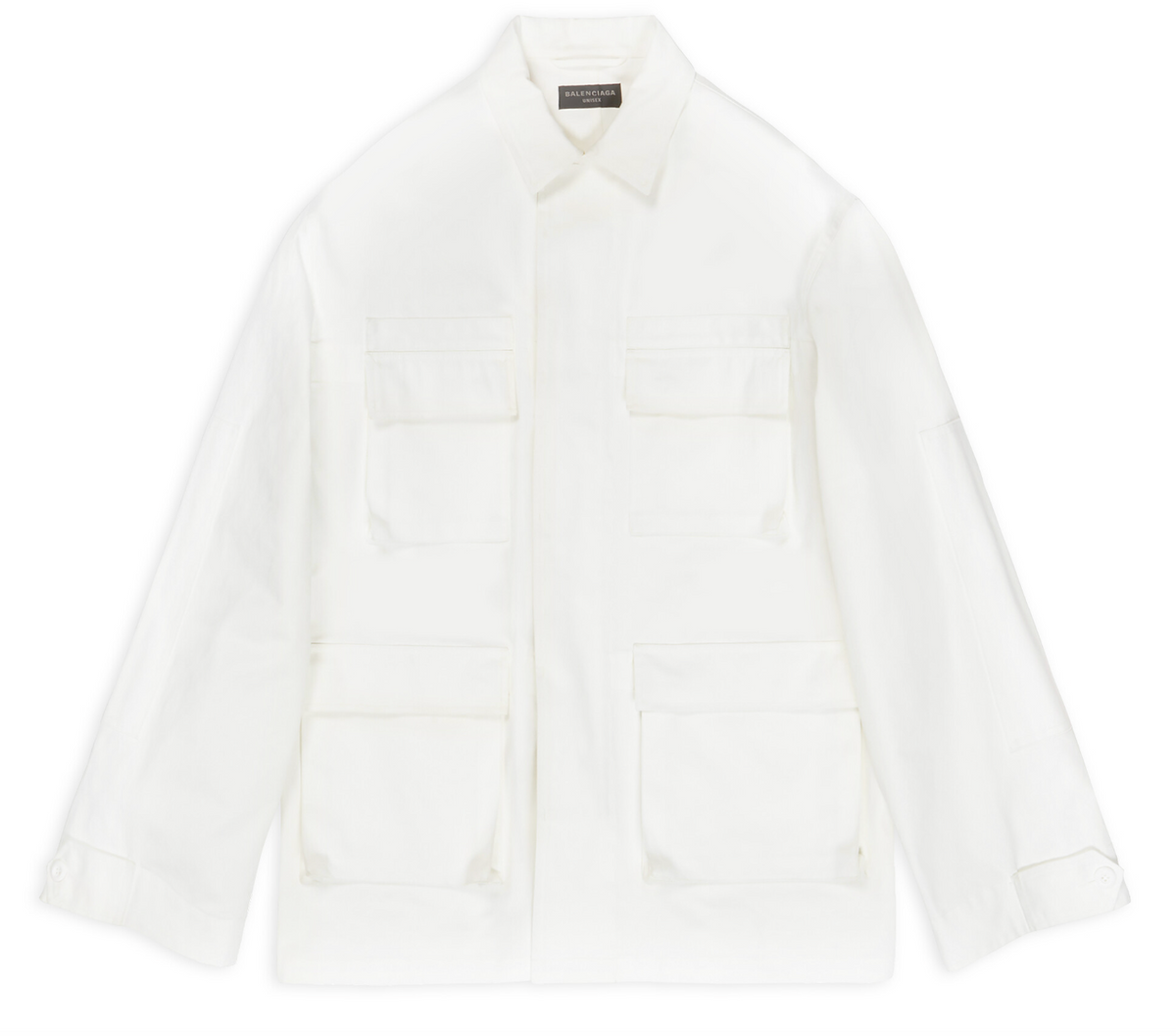 Balenciaga White Workwear Chino Cargo Jacket