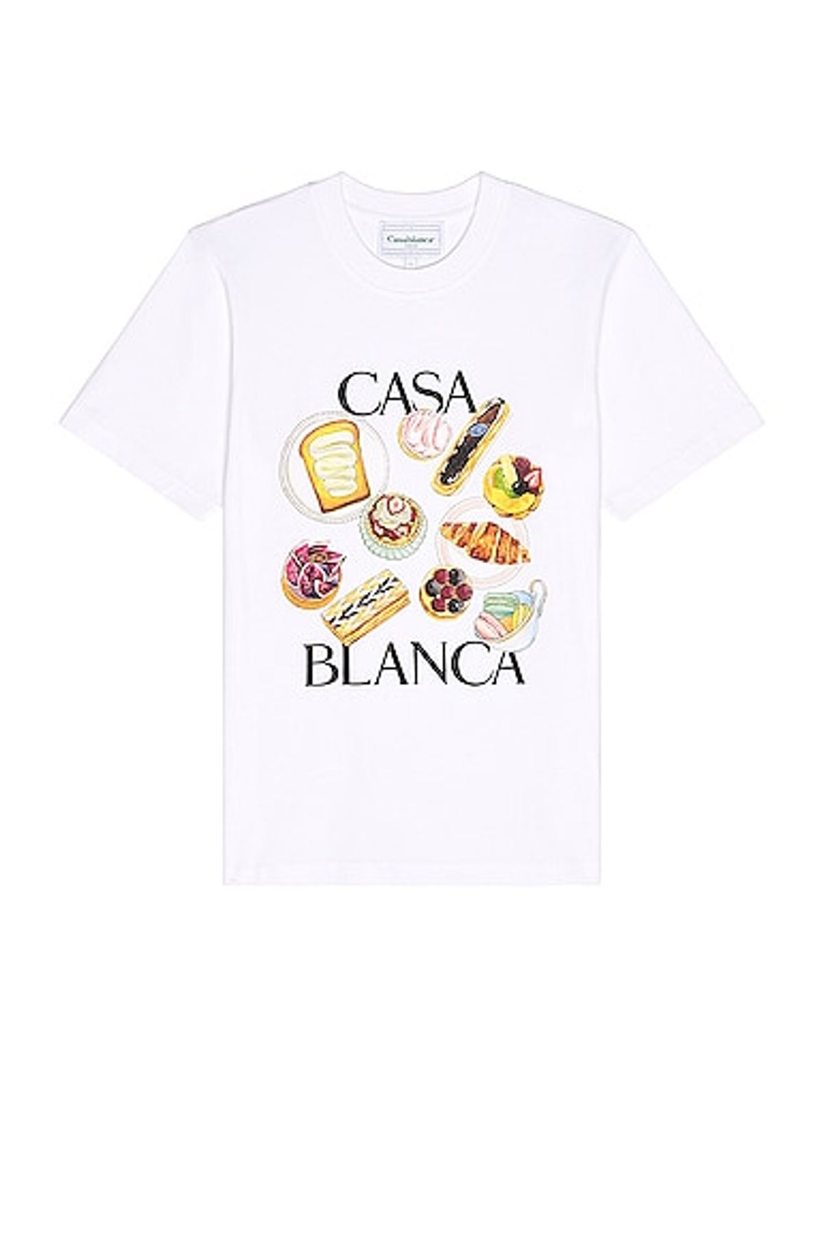 Casablanca White Patisseries Graphic-Print Relaxed-Fit Cotton T-shirt