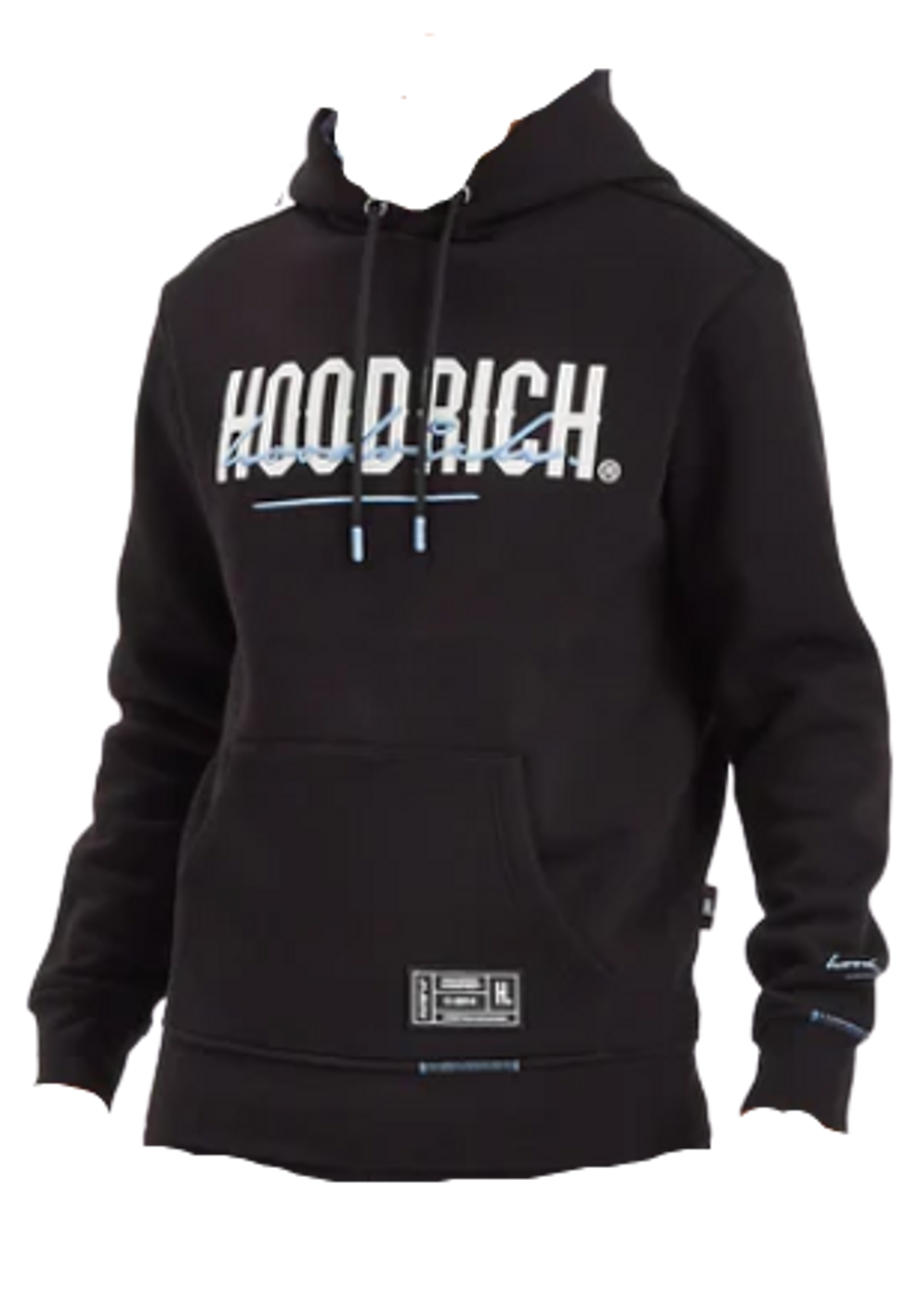 Hoodrich Black And Placid Blue Og Blend Hoodie