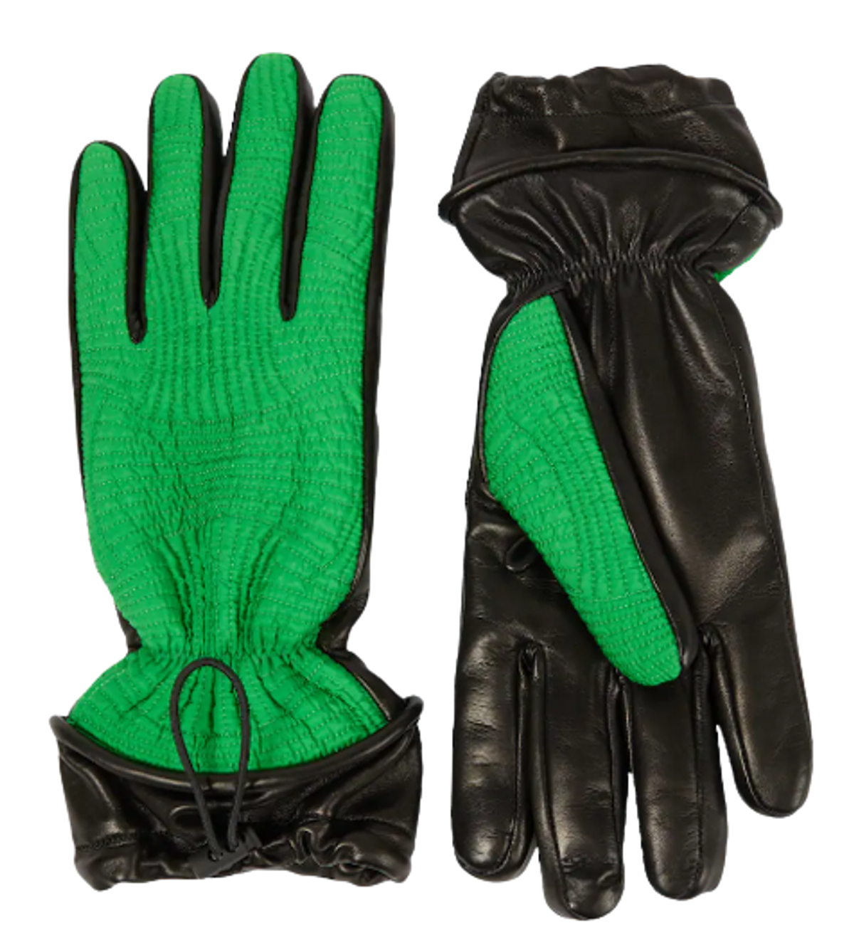 Bottega Veneta Leather Trimmed Gloves