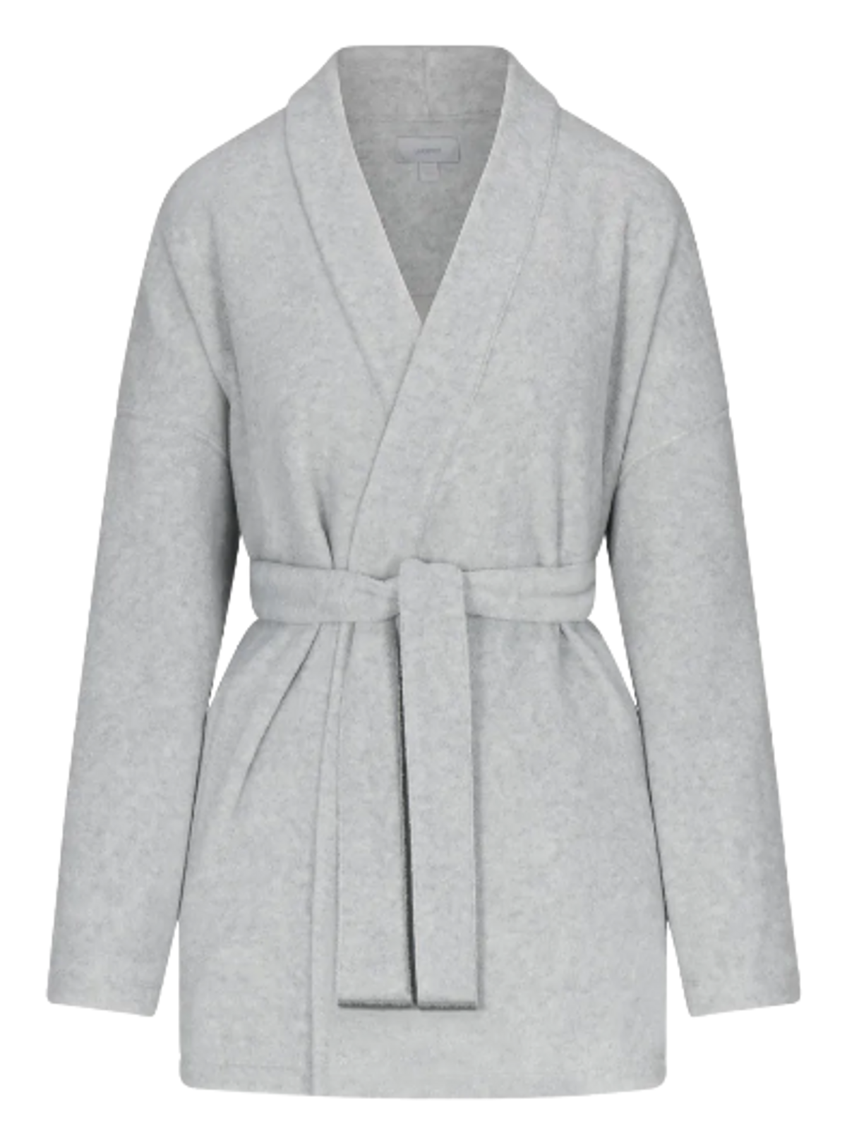 Skims Fleece Wrap Light Grey Jacket WHAT’S ON THE STAR?