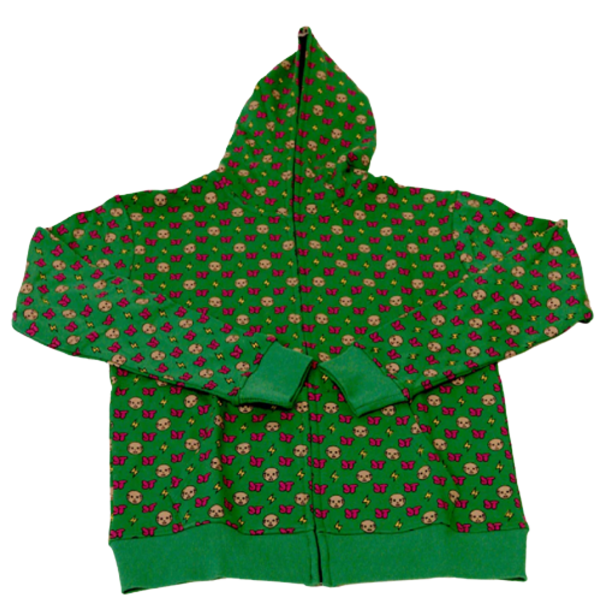 Jiggy Thunder Monogram Green Hoodie