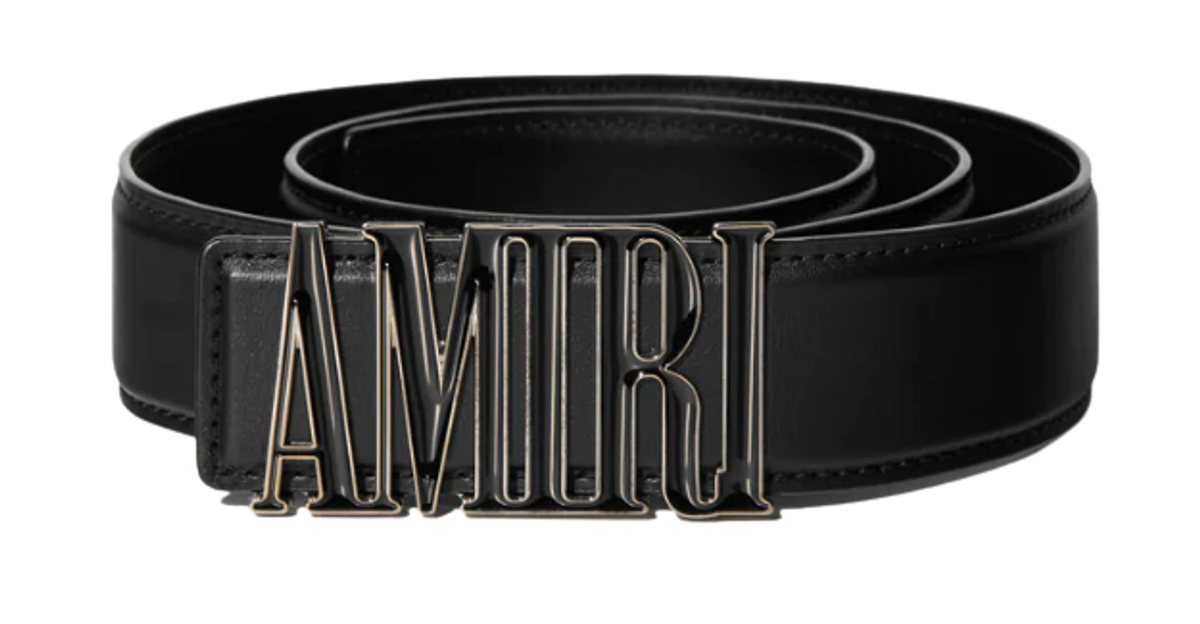Amiri Nappa Core 4mm Black Belt | WHAT